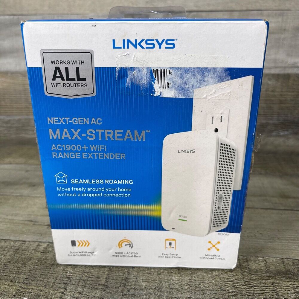 Linksys Max Stream AC1900 Wifi Range Extender Untested As Is